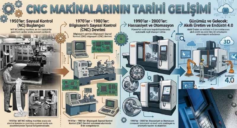 CNC Tezgahların Tarihi; Geçmişten Günümüze CNC Teknolojisinin Değişimi