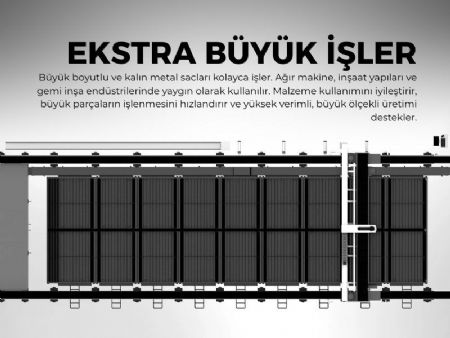 GR Serisi Zemin Rayl� CNC Fiber Lazer Kesim Makinas� 