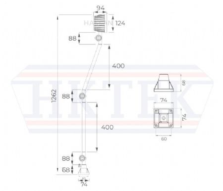 Halojen Makina Lambas�-Ayd�nlatma Lambas�-3 K�r�ml� 400x400 mm